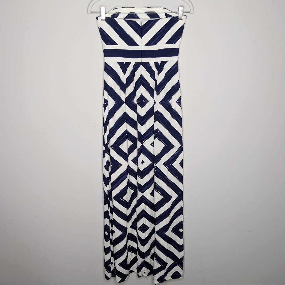 VINEYARD VINES • Blue Diamond Maxi Dress Sz 00 - Picture 5 of 7